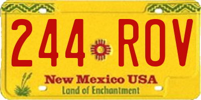 NM license plate 244ROV