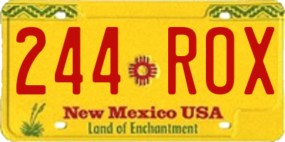 NM license plate 244ROX