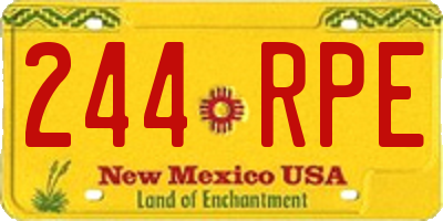 NM license plate 244RPE