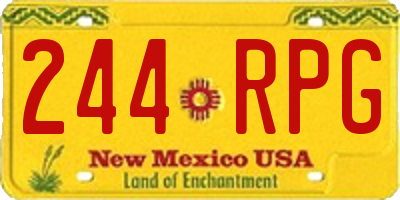 NM license plate 244RPG