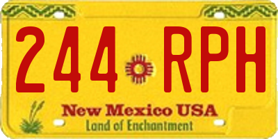 NM license plate 244RPH