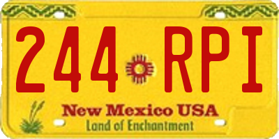 NM license plate 244RPI