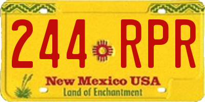 NM license plate 244RPR