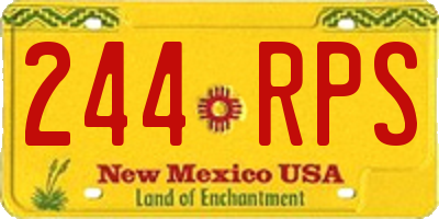 NM license plate 244RPS