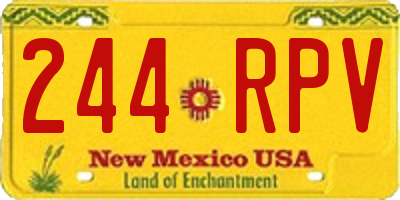 NM license plate 244RPV