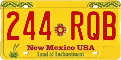 NM license plate 244RQB