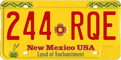 NM license plate 244RQE