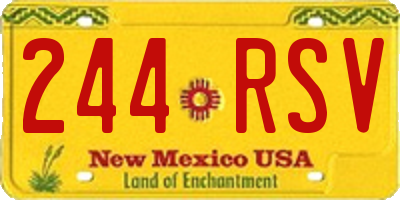 NM license plate 244RSV