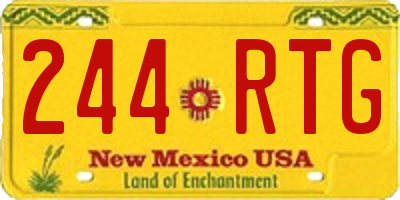NM license plate 244RTG