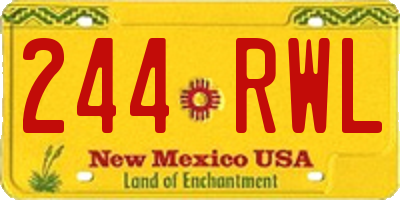 NM license plate 244RWL