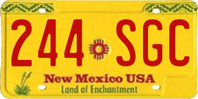 NM license plate 244SGC