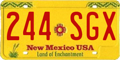 NM license plate 244SGX
