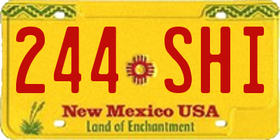 NM license plate 244SHI