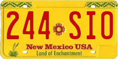 NM license plate 244SIO