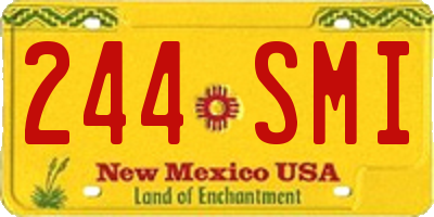 NM license plate 244SMI