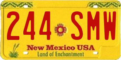 NM license plate 244SMW