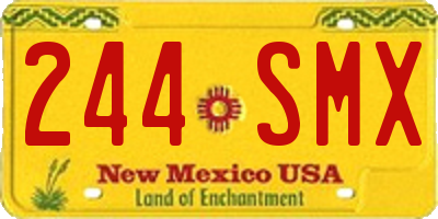 NM license plate 244SMX