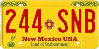 NM license plate 244SNB