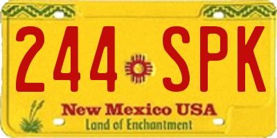 NM license plate 244SPK