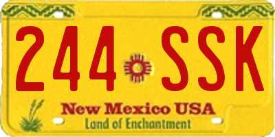 NM license plate 244SSK