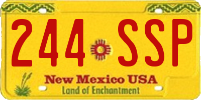 NM license plate 244SSP