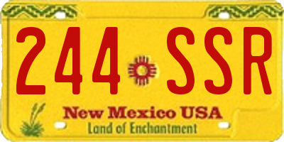 NM license plate 244SSR