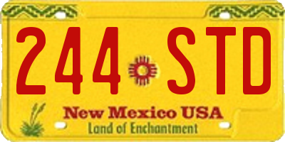 NM license plate 244STD
