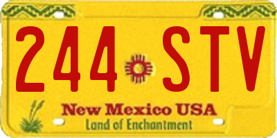 NM license plate 244STV