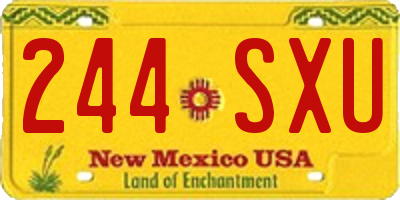 NM license plate 244SXU