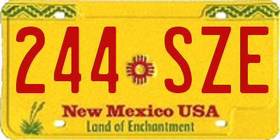 NM license plate 244SZE
