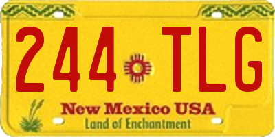 NM license plate 244TLG