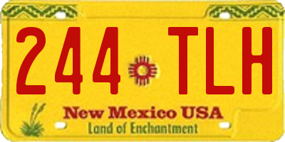 NM license plate 244TLH