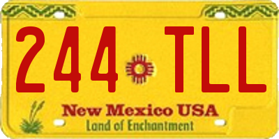 NM license plate 244TLL