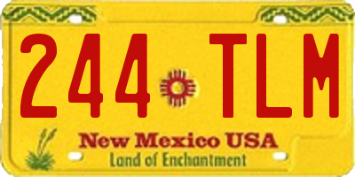 NM license plate 244TLM