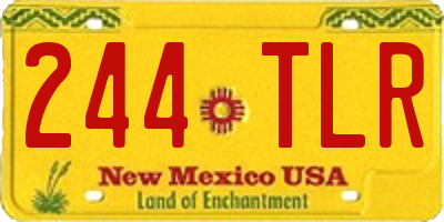 NM license plate 244TLR