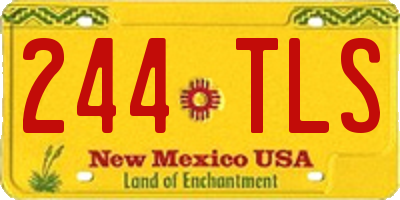NM license plate 244TLS