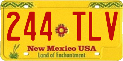 NM license plate 244TLV