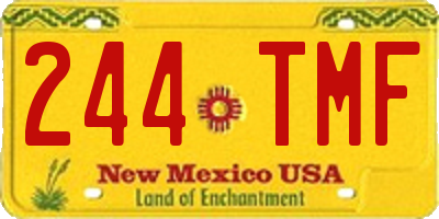 NM license plate 244TMF