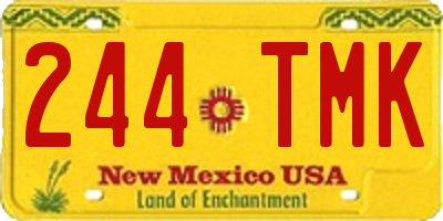 NM license plate 244TMK