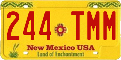 NM license plate 244TMM