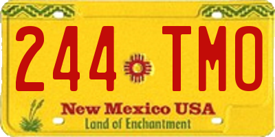 NM license plate 244TMO