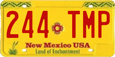 NM license plate 244TMP