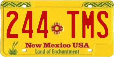 NM license plate 244TMS