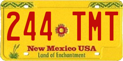 NM license plate 244TMT
