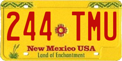 NM license plate 244TMU