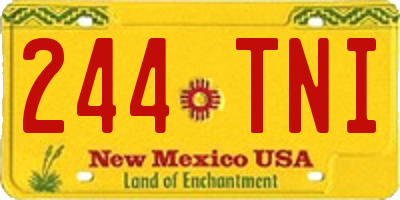NM license plate 244TNI