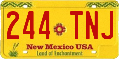 NM license plate 244TNJ