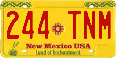 NM license plate 244TNM