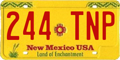 NM license plate 244TNP