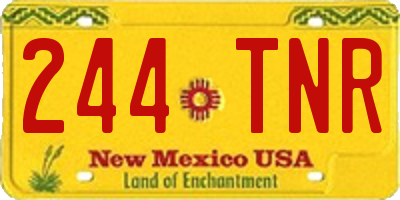 NM license plate 244TNR